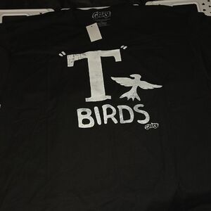 'T Birds' Black Graphic Tee - White Print